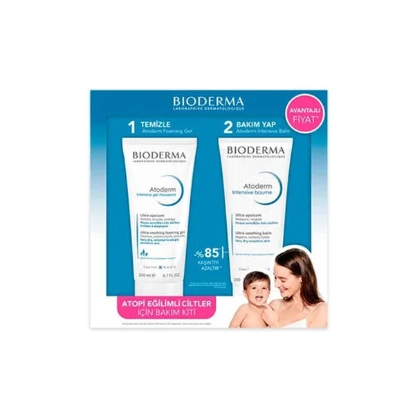 Bioderma Atopic Skin Care Kit - Gentle Moisturizers & Relief