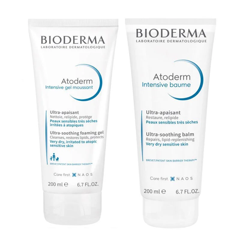 Bioderma Atoderm Intensive Balm And Original Boy Cleanser Set