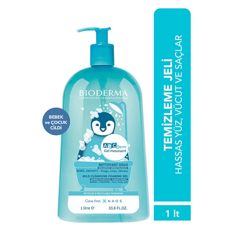 Bioderma Abcderm Foaming Gel Cleansing Gel 1 liter