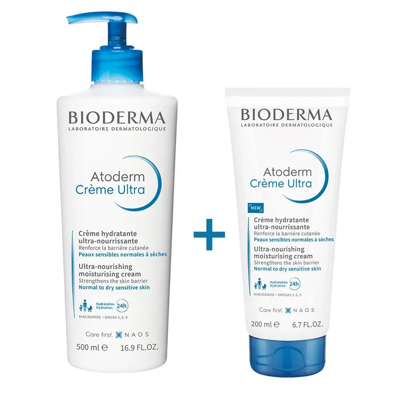 Bioderma Atoderm Ultra Cream 500ml & 200ml Gift Set