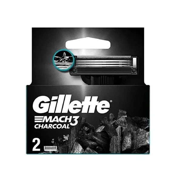 Gillette Mach3 Charcoal Spare Blade 2 Pack