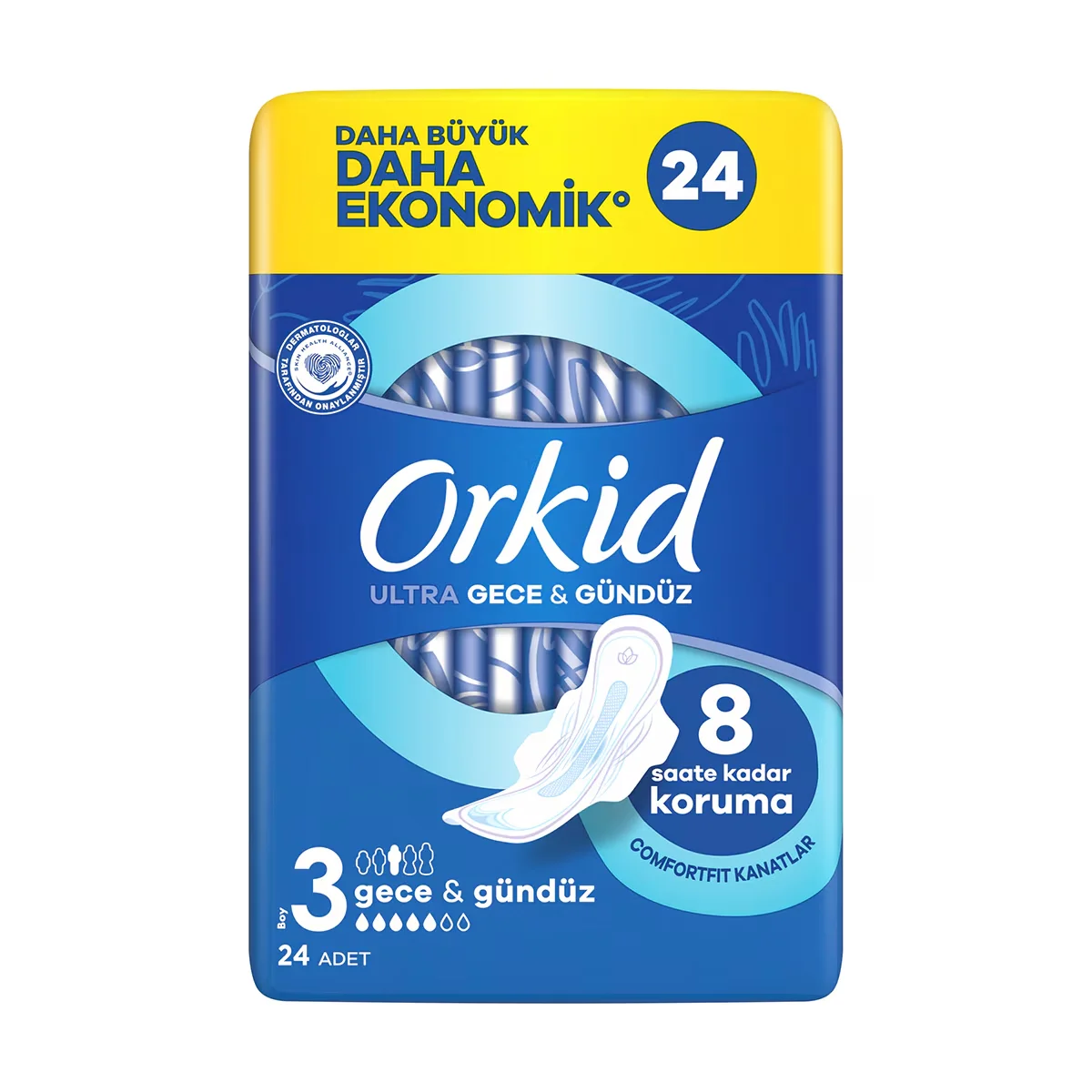 Orkid Ultra Night &amp; Day (size 3) Sanitary Pads 24 pcs