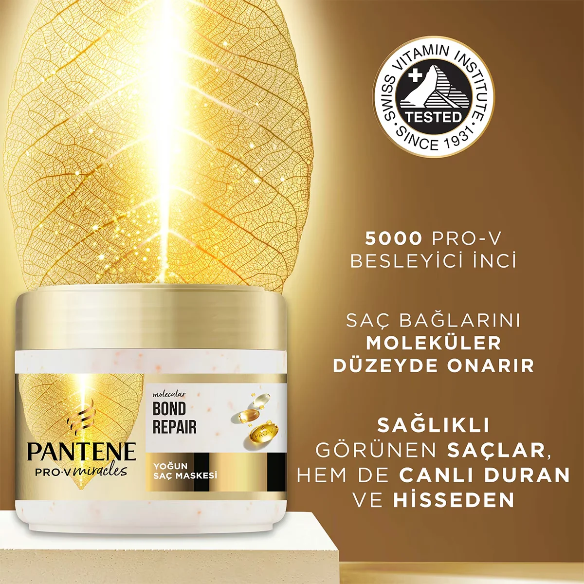 Pantene قناع بانتين برو-في ميراكلز لإصلاح الروابط الجزيئية وتجديد الشعر مع اللؤلؤ المغذي 300 مل