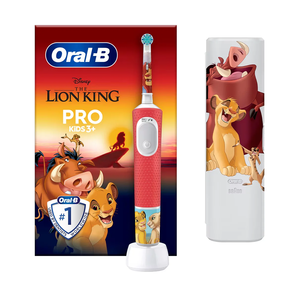 Oral-b Pro D103 lion King Rechargeable Toothbrush And Travel Case