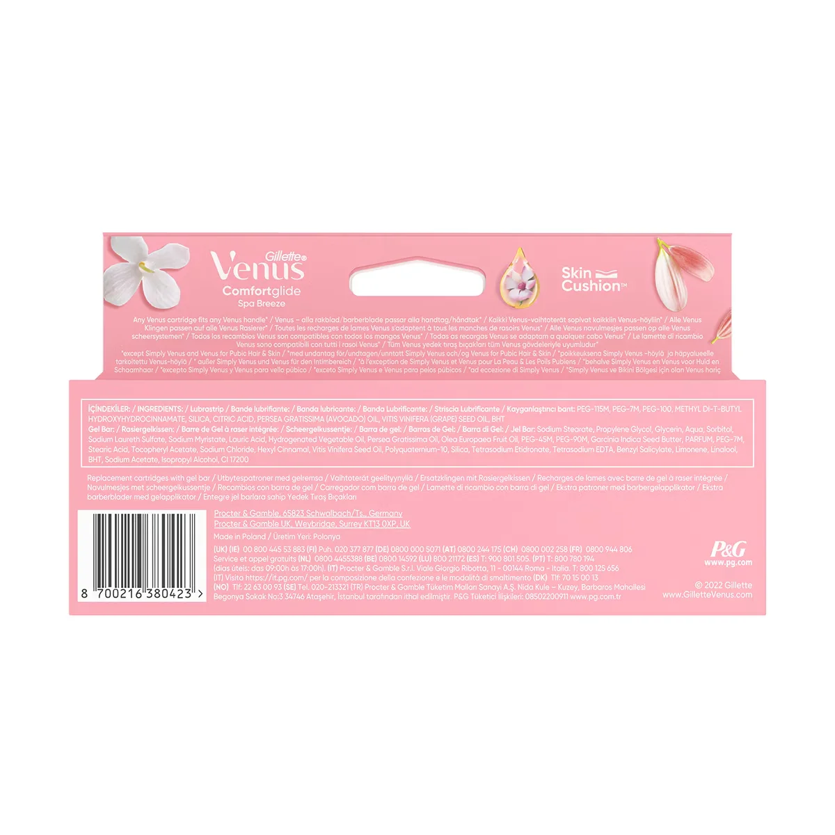 Gillette Venus Comfortglide Spabreeze Razor Head 6 pcs