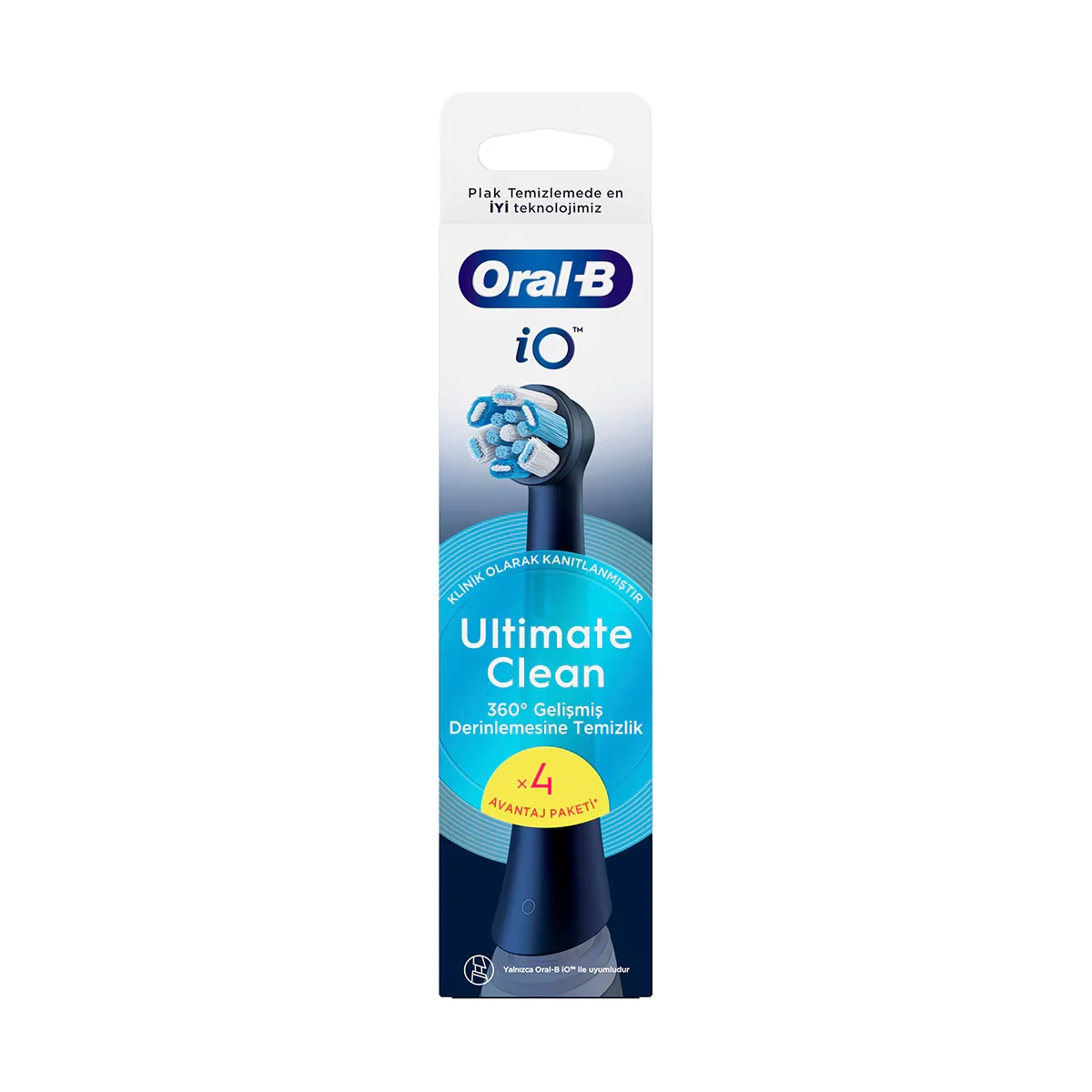 Oral-b Io Ultimate Clean Black Toothbrush Head 4 pcs