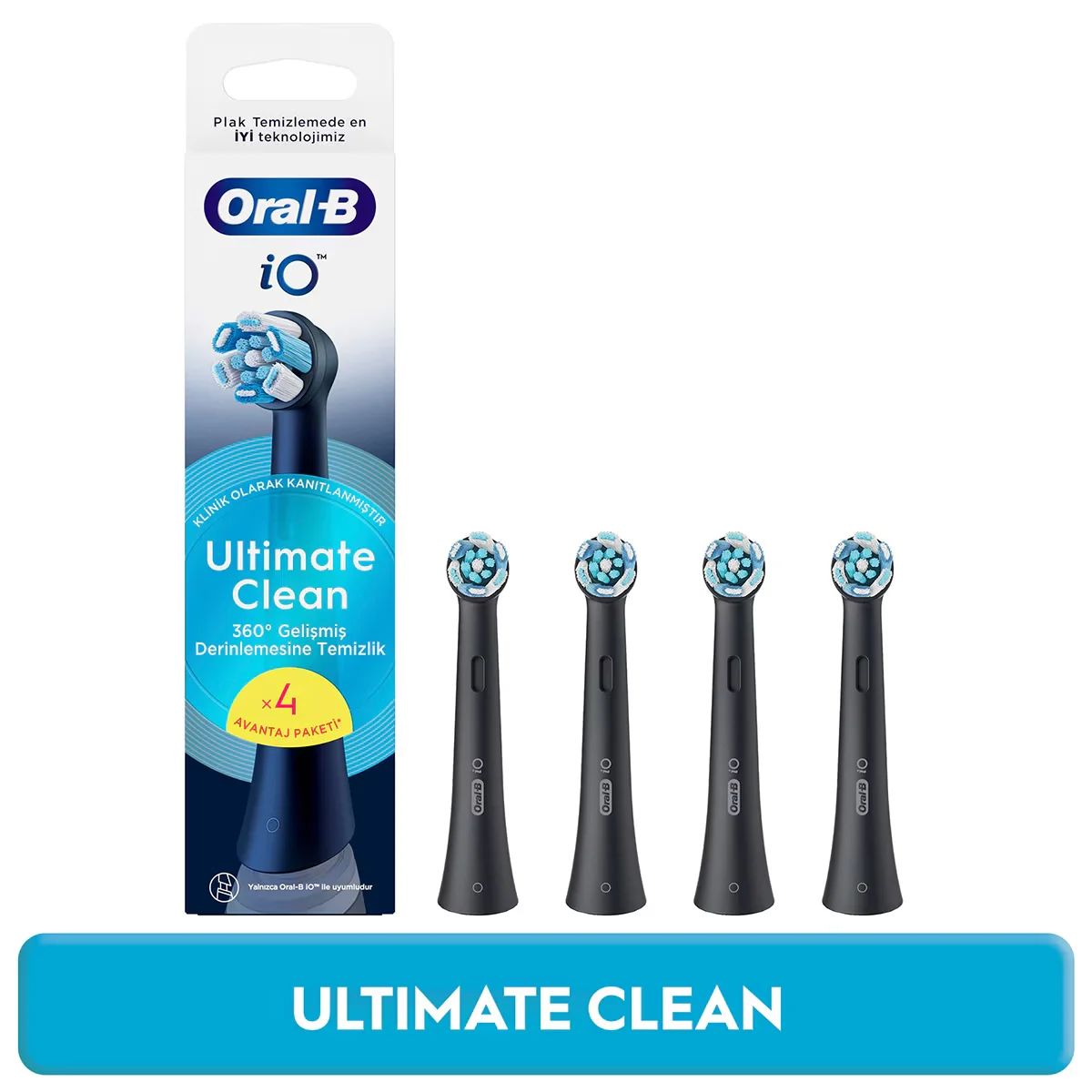 Насадки для зубной щетки Oral-B Io Ultimate Clean черные 4 шт.
