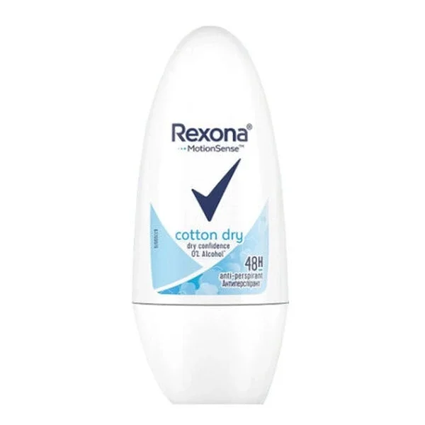 Rexona Cotton Dry Roll-on Deodorant 50ml - Long-Lasting Freshness
