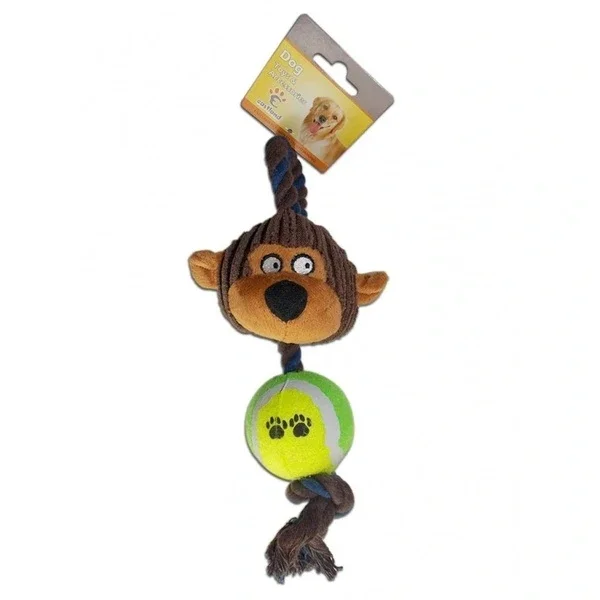 Eastland Monkey And Tennis Ball Stress Rope 35 x 12 cm