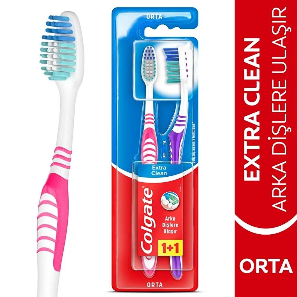 Colgate Extra Clean 1+1 toothbrush Medium