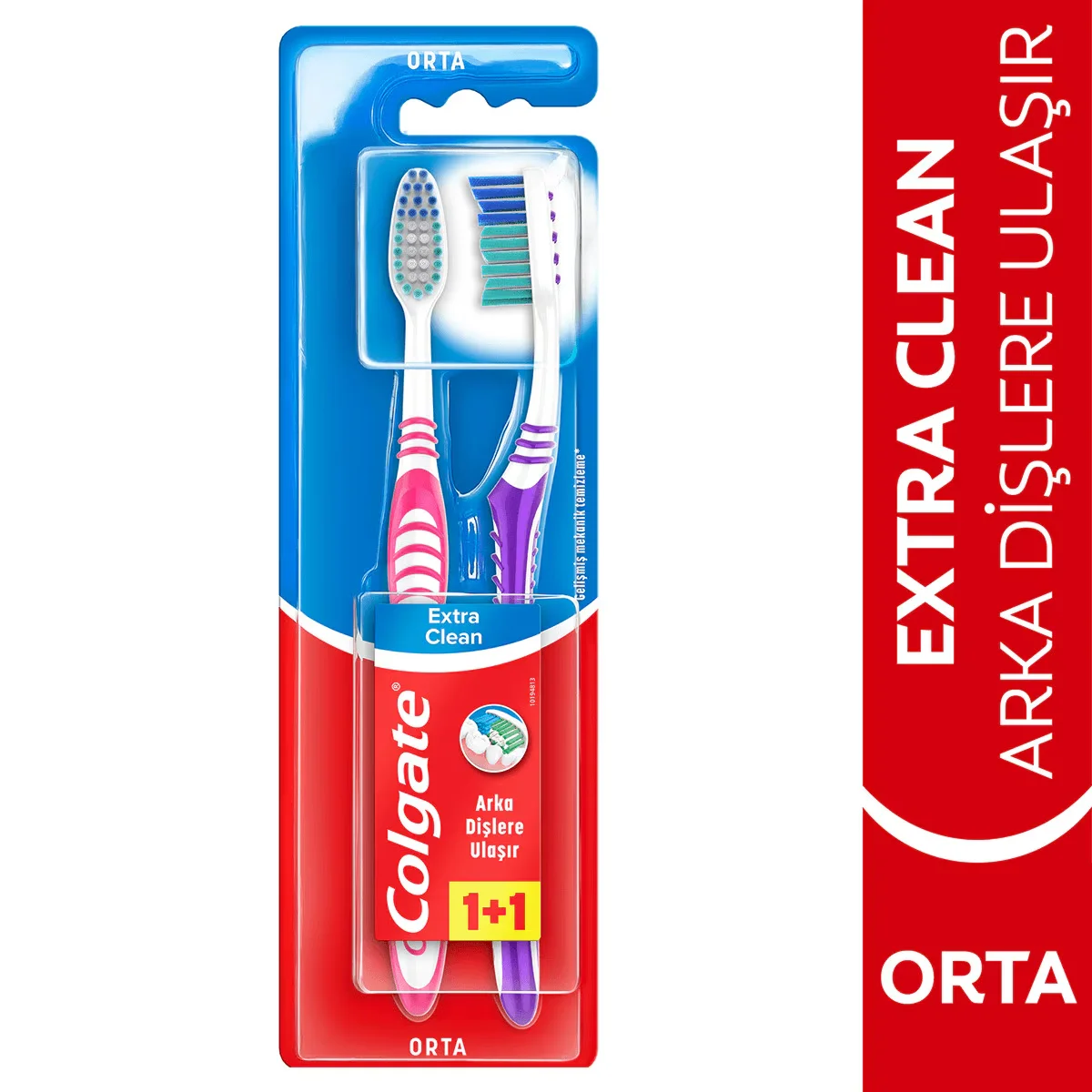 Colgate Extra Clean 1+1 toothbrush Medium
