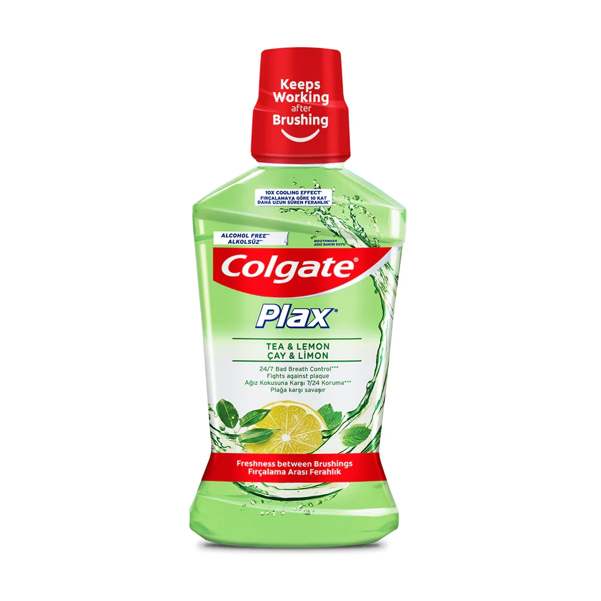 Colgate Plax Tea & Lemon Alcohol-free Mouthwash 500 ml