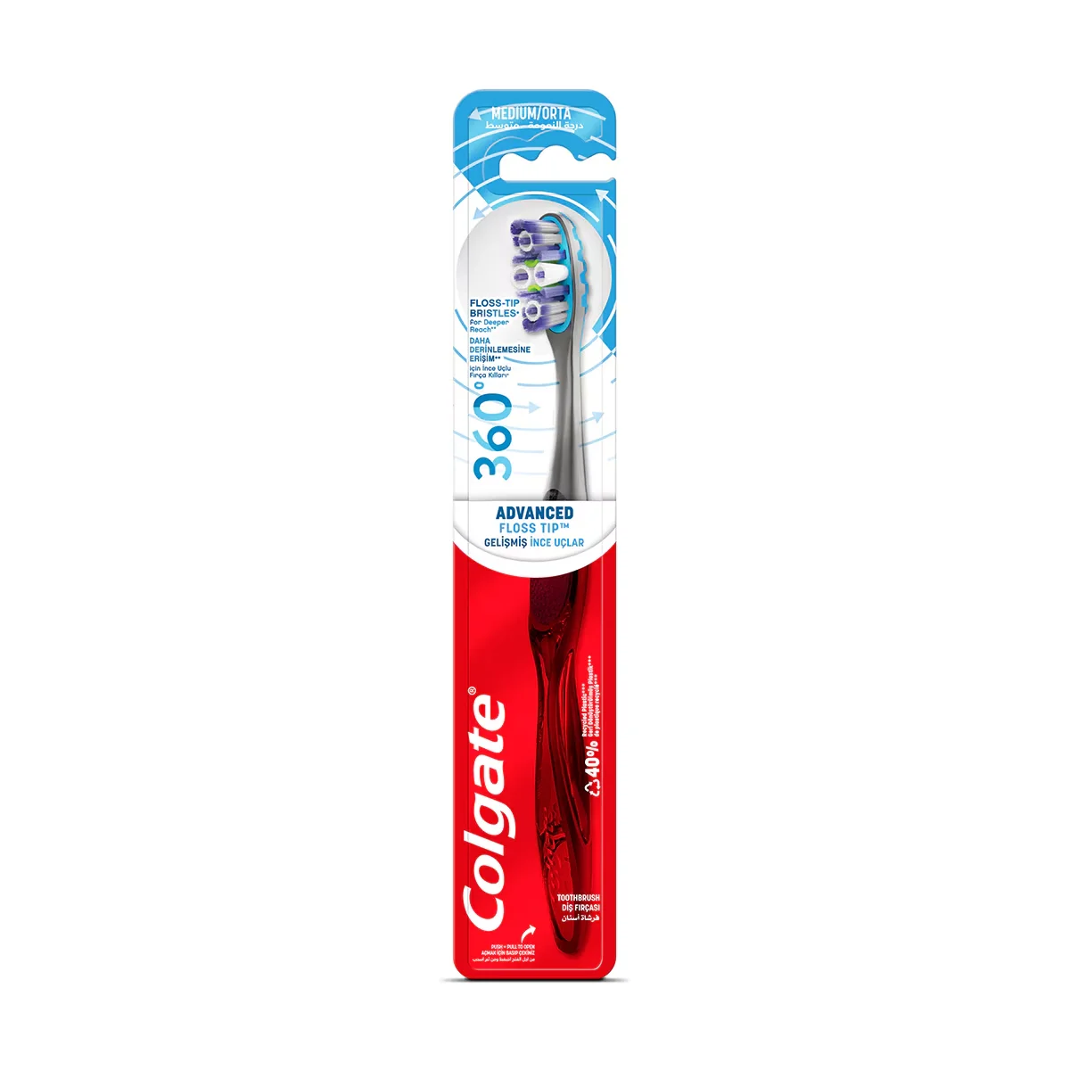 Colgate 360 advanced 4-pack Protection Medium Toothbrush