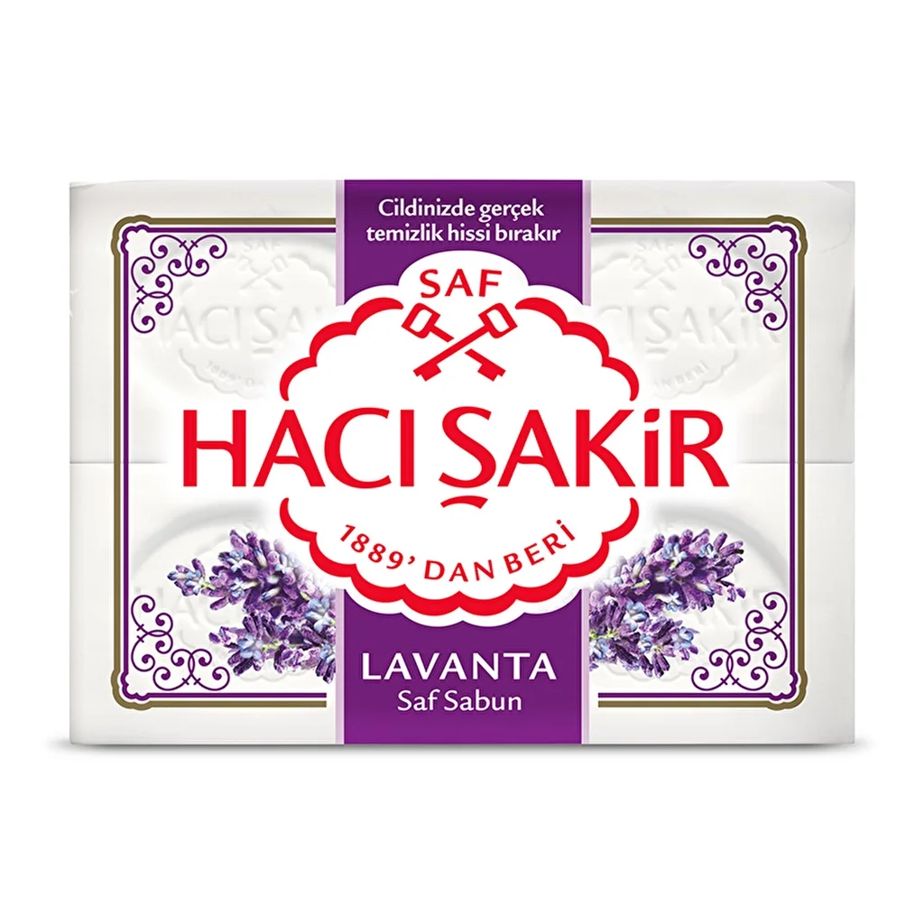 صابون صلب لافندر 4 قطع من هاسيساكير Hacı Şakir