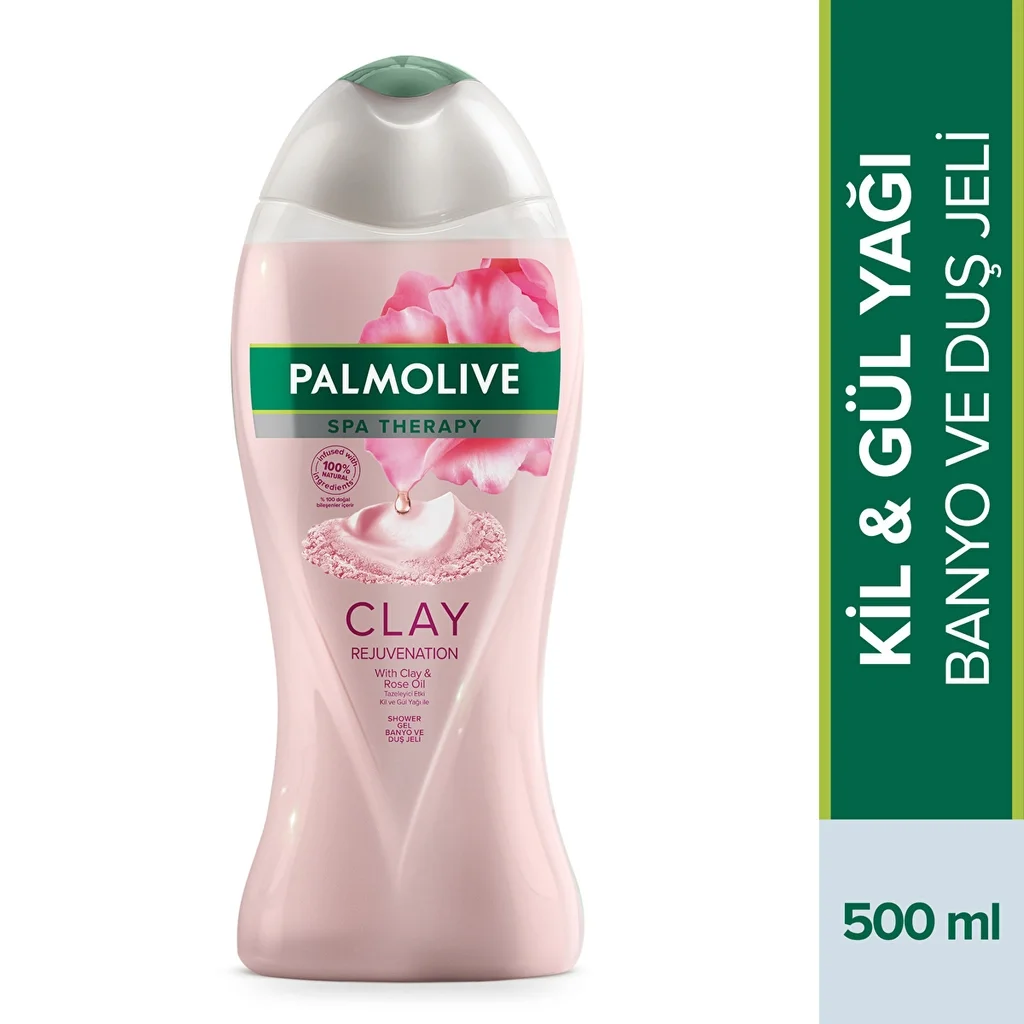 Palmolive جل الاستحمام بالطين العلاجي المجدد من بالموليف سبا، 500 مل