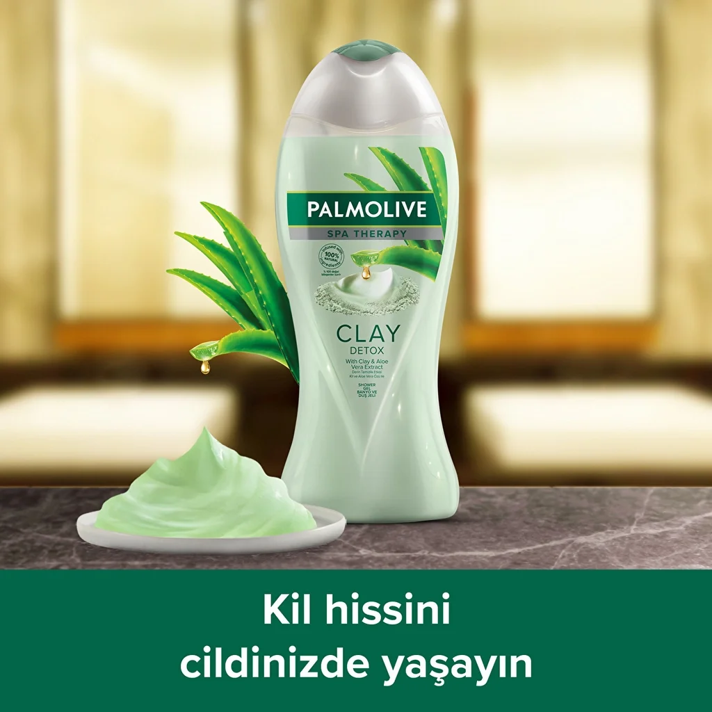 Palmolive جل الاستحمام بالطين المعالج بالأعشاب من بالموليف، 500 مل