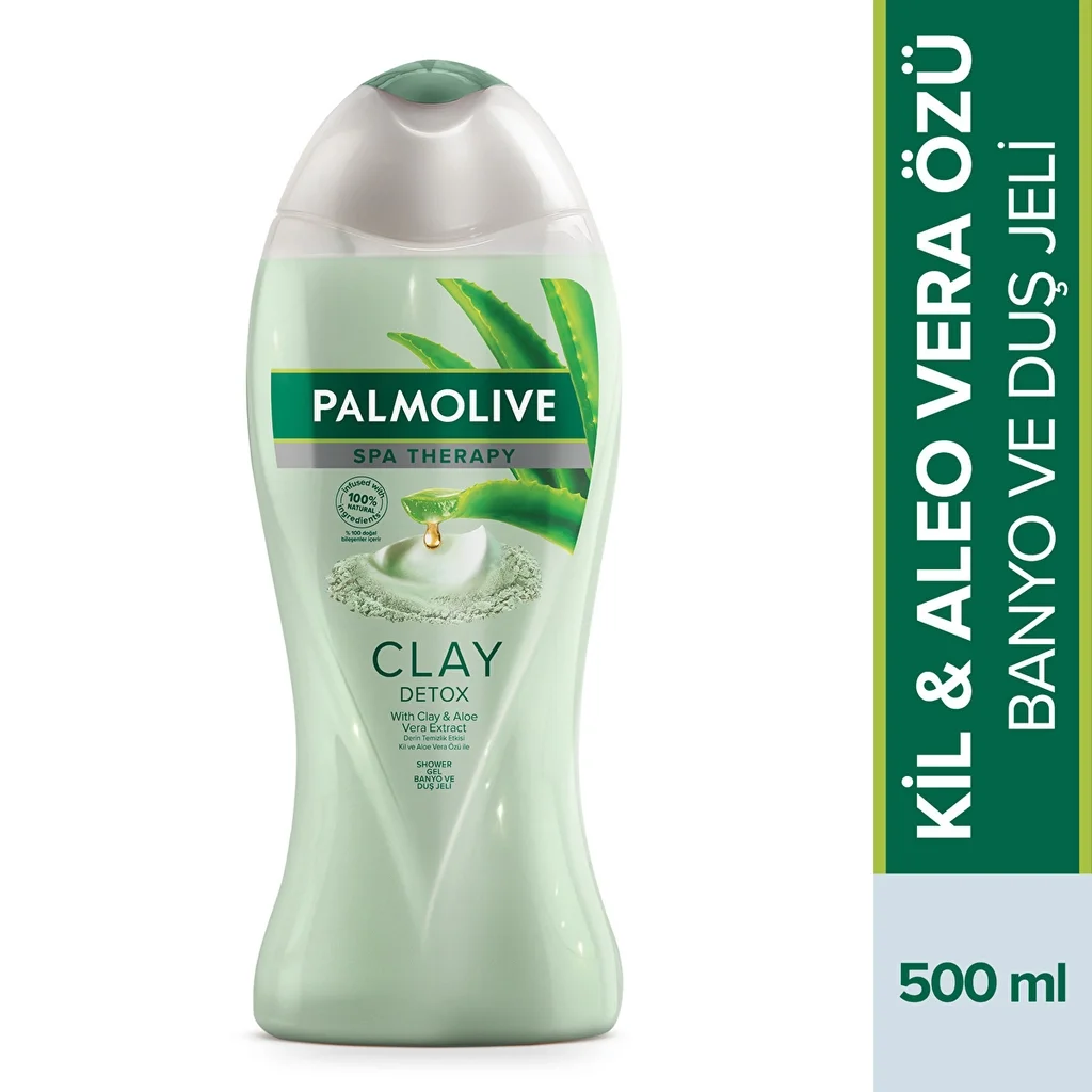 Palmolive جل الاستحمام بالطين المعالج بالأعشاب من بالموليف، 500 مل