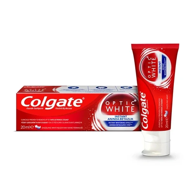 Colgate Optic White Instant Whitening Toothpaste 20ml Mint