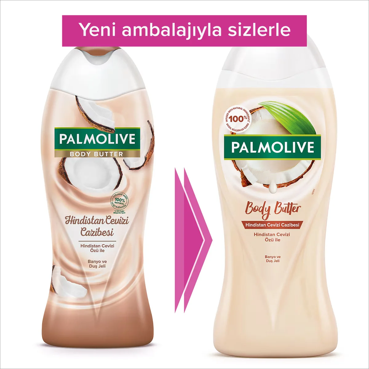 Palmolive جل استحمام بزبدة الجسم بجوز الهند من بالموليف، 500 مل