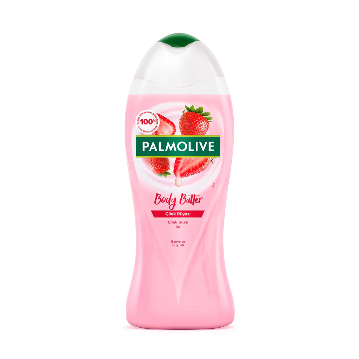 Palmolive جل استحمام بزبدة الجسم والفراولة من بالموليف ٥٠٠ مل خالي من الصابون