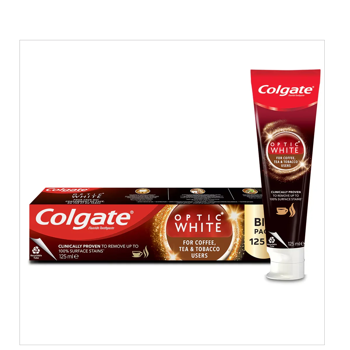 Colgate Optic White Toothpaste for Coffee &amp; Tea Stains 125ml