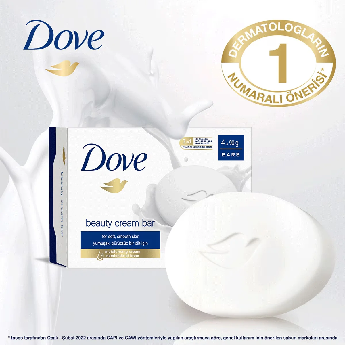 Крем-мыло Dove Красота Оригинальное Увлажняющее 4 x 90 г