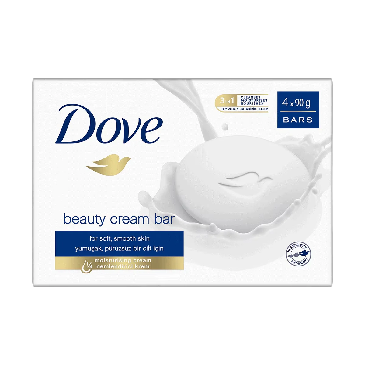 Крем-мыло Dove Красота Оригинальное Увлажняющее 4 x 90 г