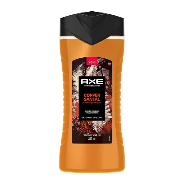 Axe جل الاستحمام أكس بريميوم أكوا برغموت 3 في 1 للرجال، 300 مل