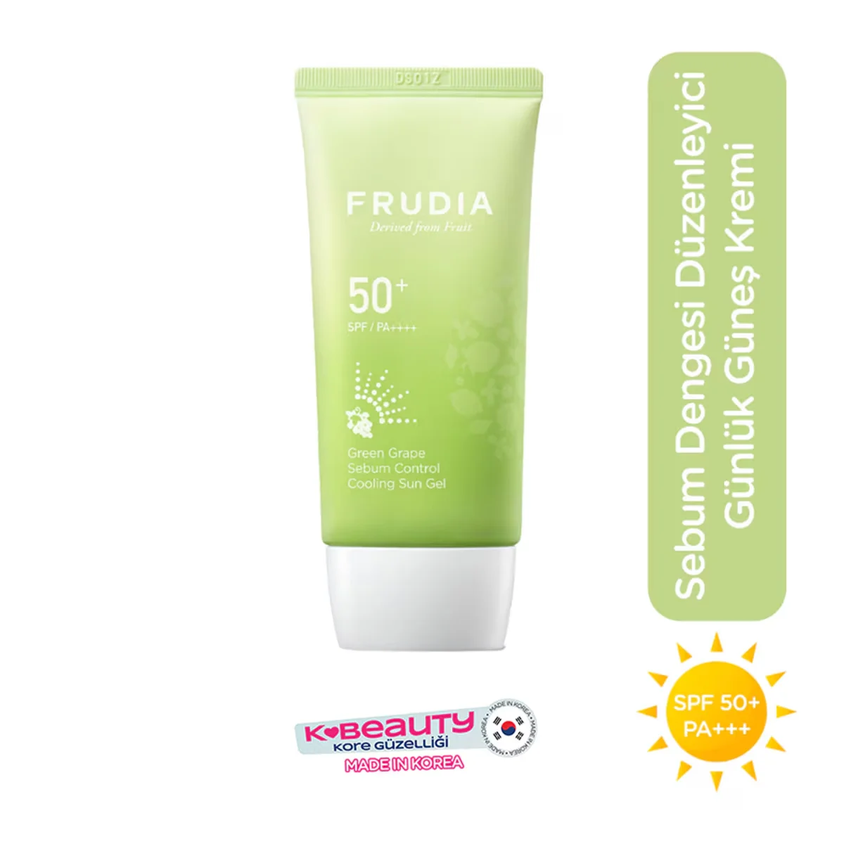Frudia فروديا كريم الوقاية من الشمس للتحكم في مسام البشرة بخلاصة العنب الأخضر بعامل حماية 50، 50 جم