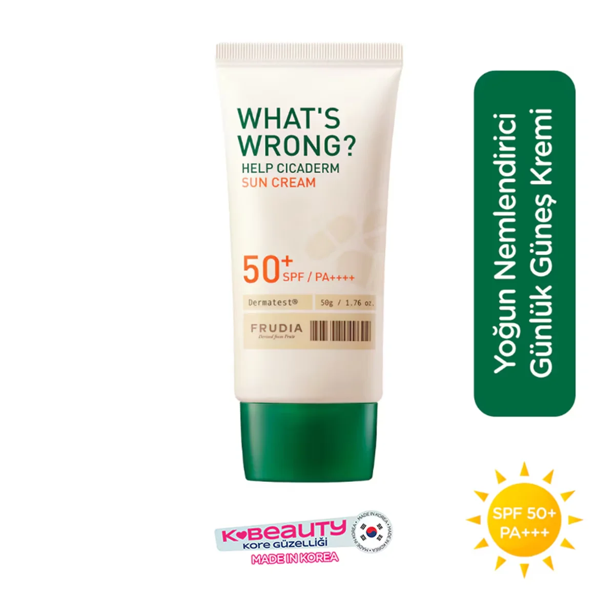 Frudia Cicaderm Sonnencreme SPF50 - Hydratierende UV-Schutz 50g