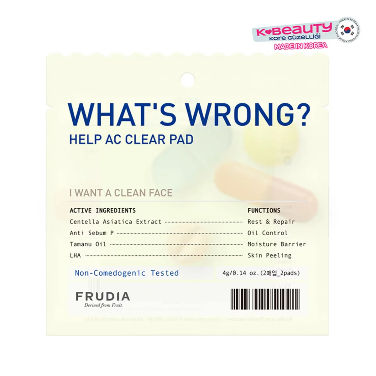 Frudia What's Wrong Ac Clear Purifying Pads 2 pcs