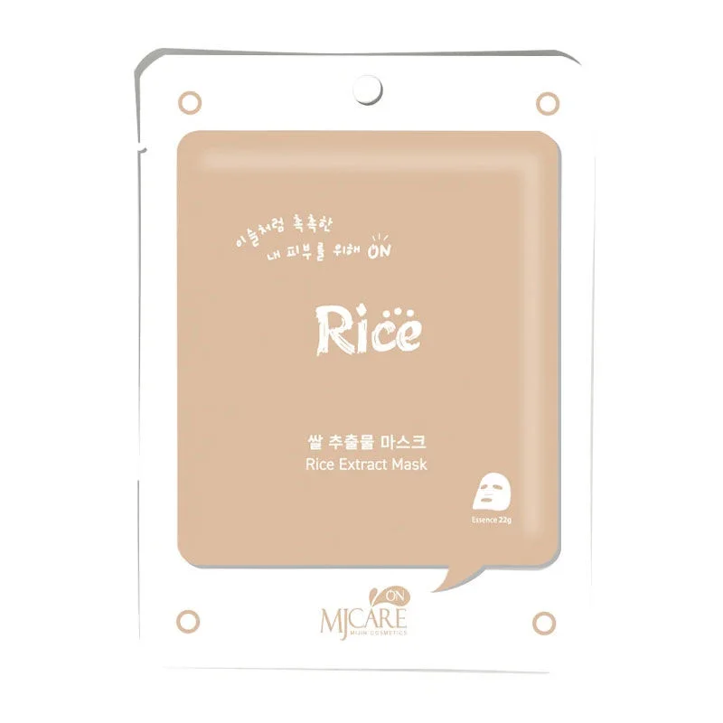Mjcare On Rice Extract Mask - Rice Extract Face Mask 22 gr