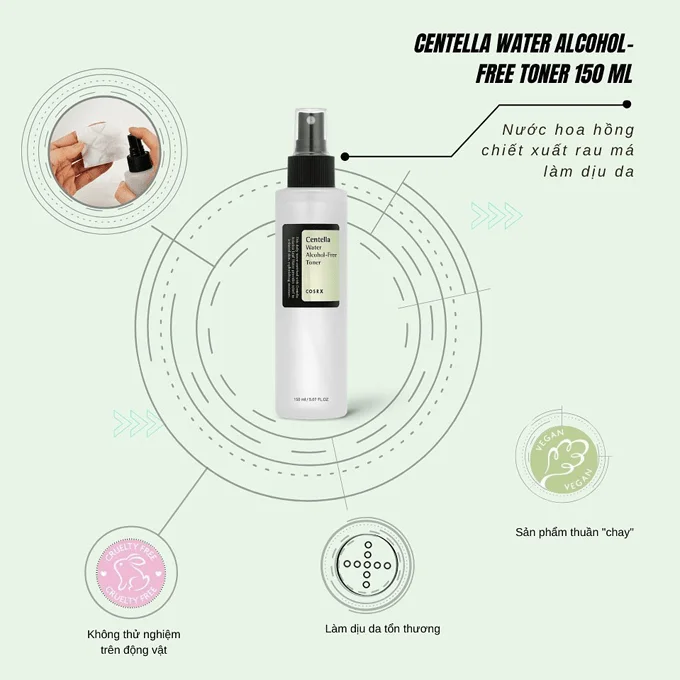 CORSRX Alcohol-Free Centella Water Toner - 150 ml