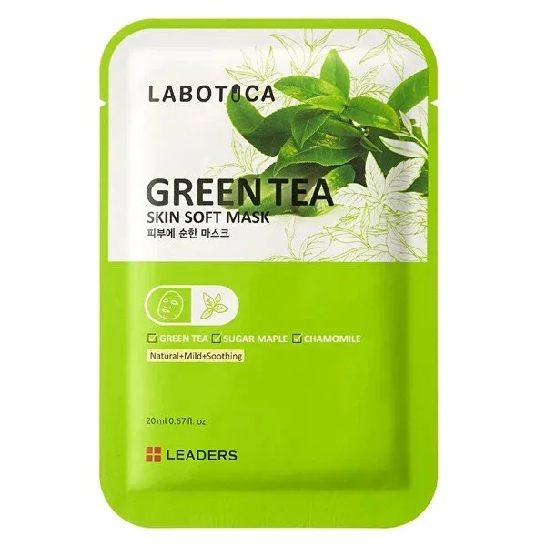 Leaders Labotica Mask Green Tea Content-Soothing Effect 20 ml