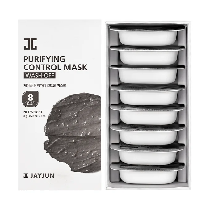 Vulkanische Aktivkohle-Maske zur tiefen Hautreinigung - 8 Stück von Jeju