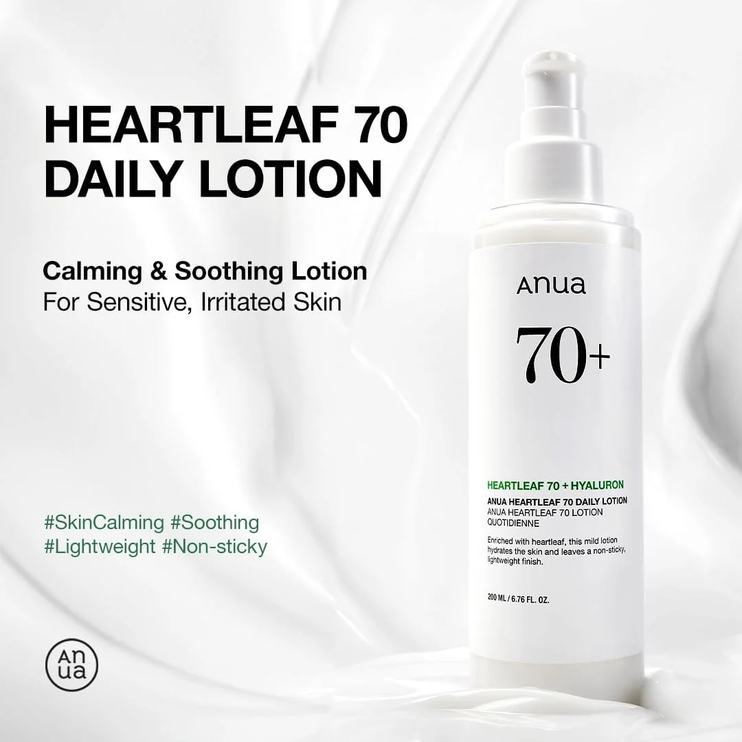 Heart Leaf Lotion 70% Moisturizer for Skin by Anwa Birch 200ml