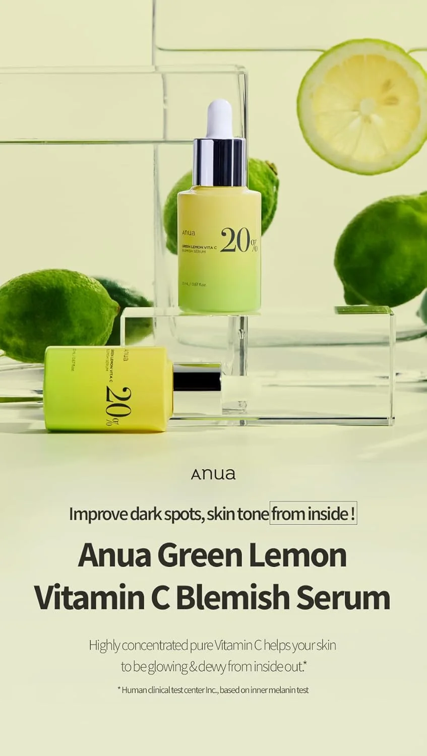 Green Lemon Vita C Skin Flaw Serum for All Genders, 20 ml