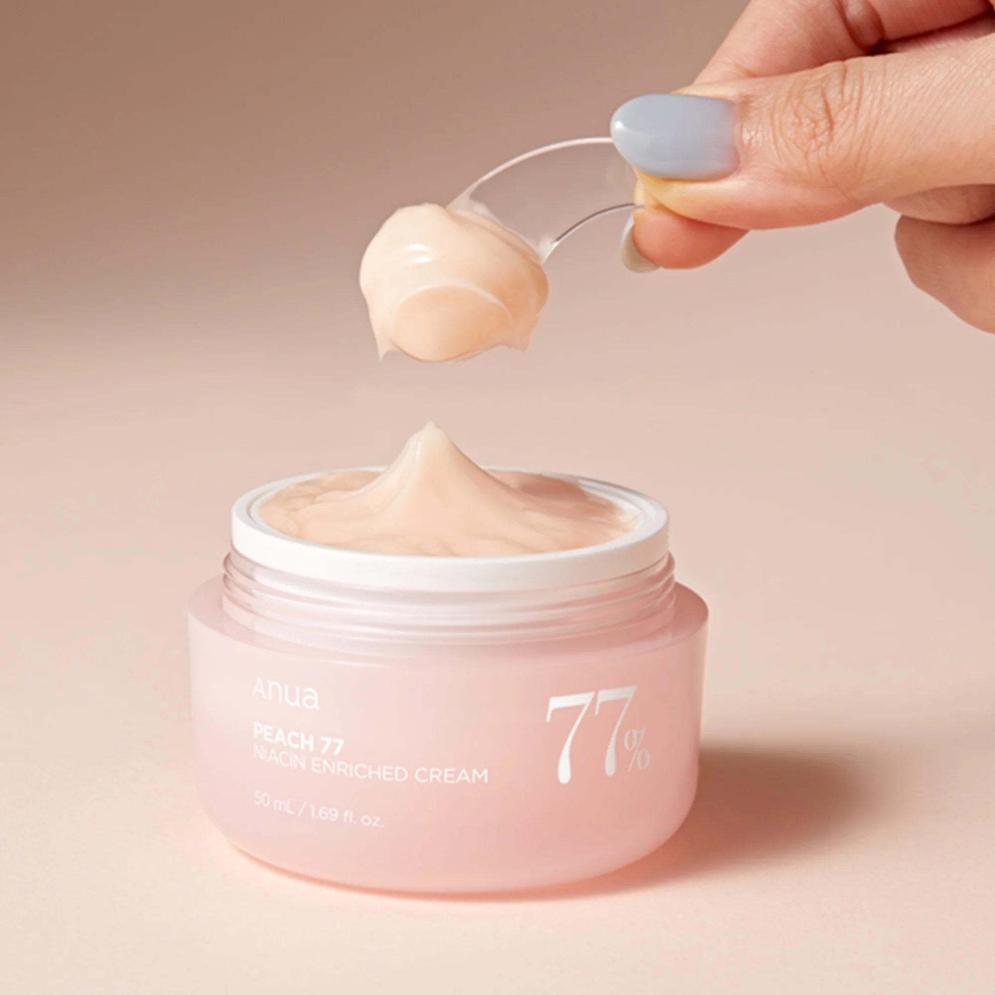 Peach Extract Cream 77% with Niacin - Energizing and Moisturizing - 250ml