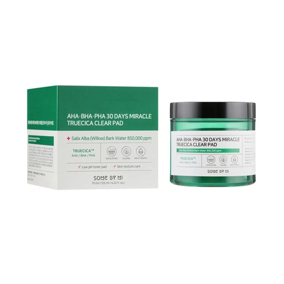 Soothing Cotton Pads with Alpha, Beta, and Poly Hydroxy Acids for Skin Cleansing by Some By Mi 125ml