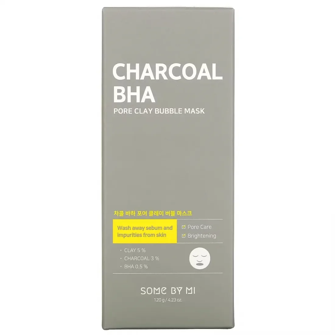 Charcoal Clay Bubble Mask for Skin and Pore Cleansing by Some By Mi 120g