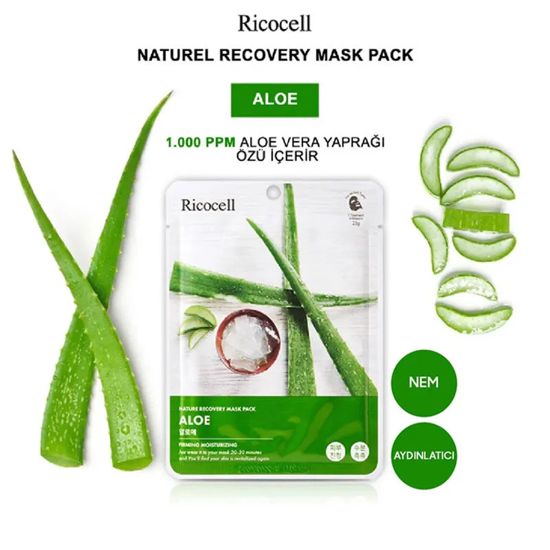 Ricocell Aloe Nature Recovery Maske Pack - 23g