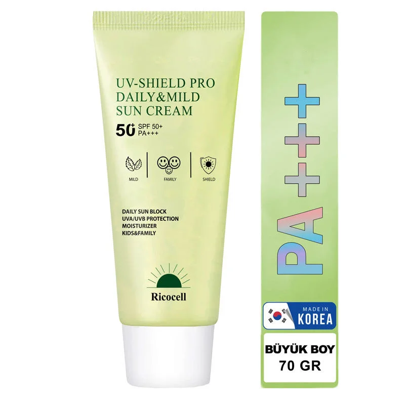 Ricocell Uv Shield Pro Daily Mild Sun Cream Spf 50+ Pa+++ 70 ml