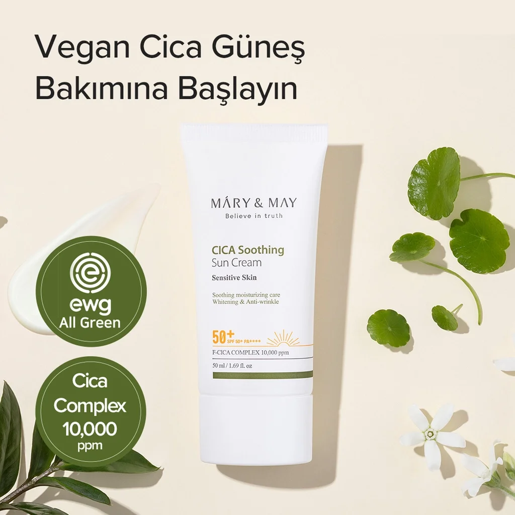 Крем для загара Mary May Cica Успокаивающий SPF 50 50 мл