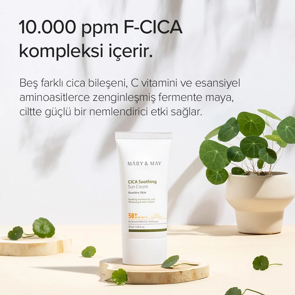 Крем для загара Mary May Cica Успокаивающий SPF 50 50 мл