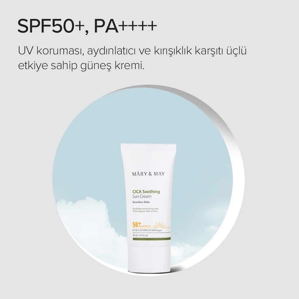 Крем для загара Mary May Cica Успокаивающий SPF 50 50 мл