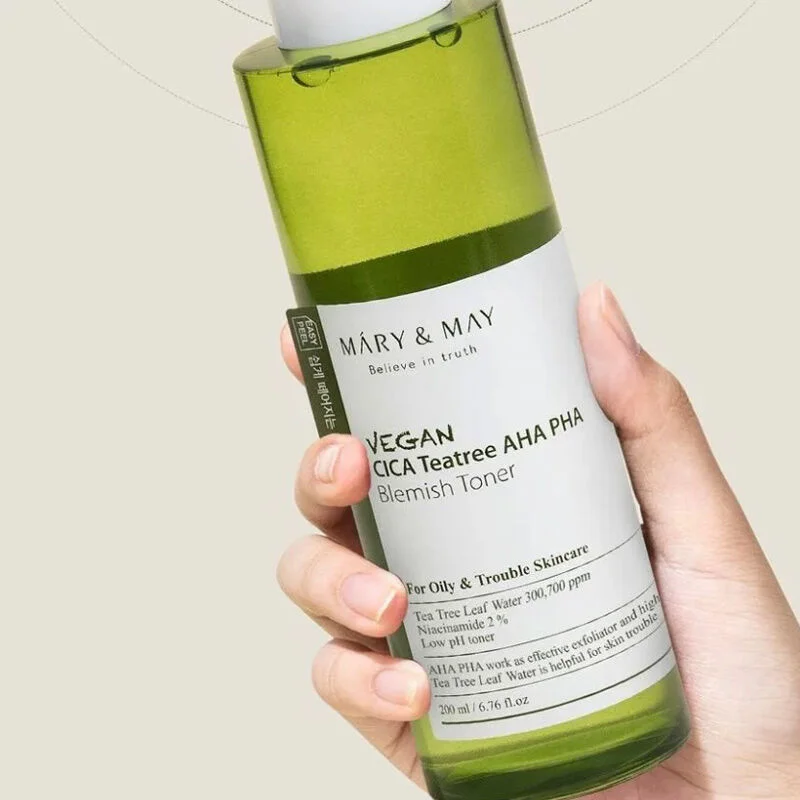 Mary May Veganer Cica Teebaum-Toner - AHA PHA Unreinheitenkontrolle 200ml