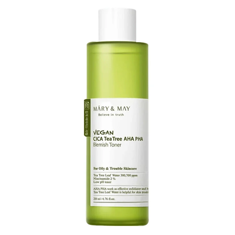 Mary May Veganer Cica Teebaum-Toner - AHA PHA Unreinheitenkontrolle 200ml