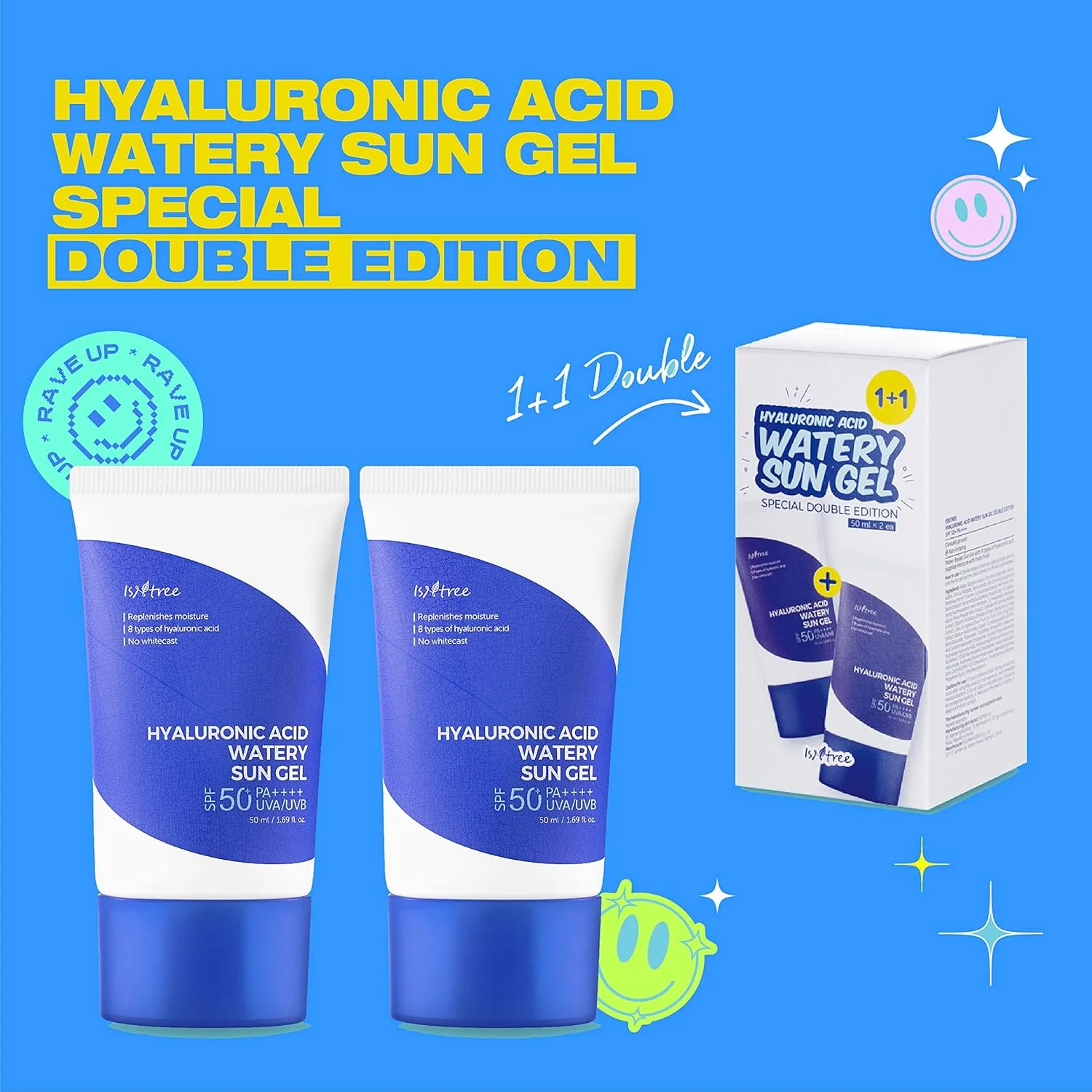 Water Sun Gel with Hyaluronic Acid from Essentry - Buy 1 Get 1 Free