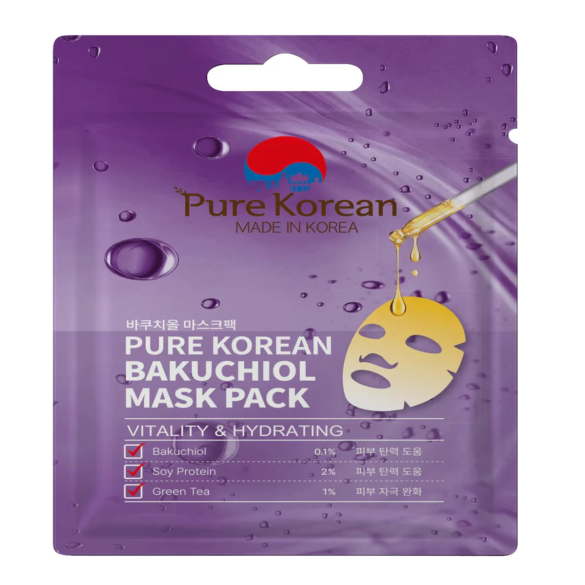 Pure Korean قناع الوجه الكوري النقي من الباكوتشيول