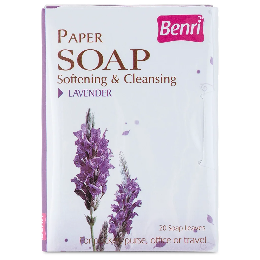 Benri Lavender Paper Soap 20 pcs